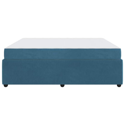 Struttura del letto con materasso Blu 180 x 200 cm Tessuto | homemem39