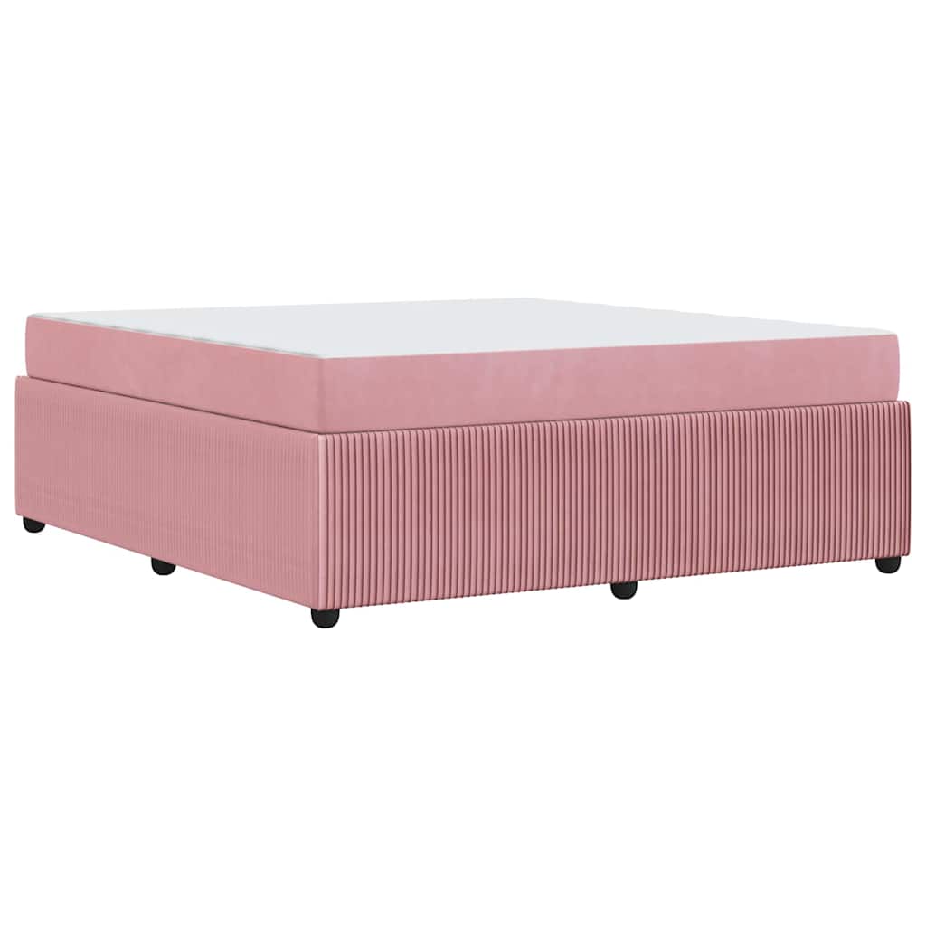 Struttura del letto con materasso Rosa 180 x 200 cm Tessuto | homemem39