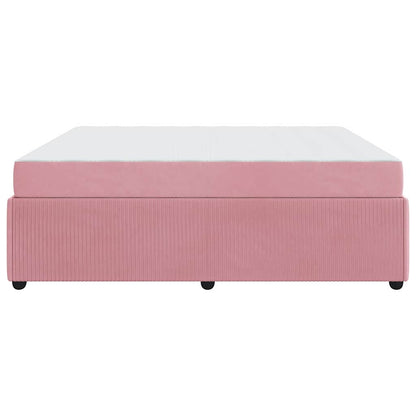 Struttura del letto con materasso Rosa 180 x 200 cm Tessuto | homemem39