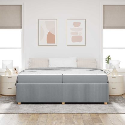 Struttura del letto Grigio chiaro 200 x 200 cm Tessuto | homemem39