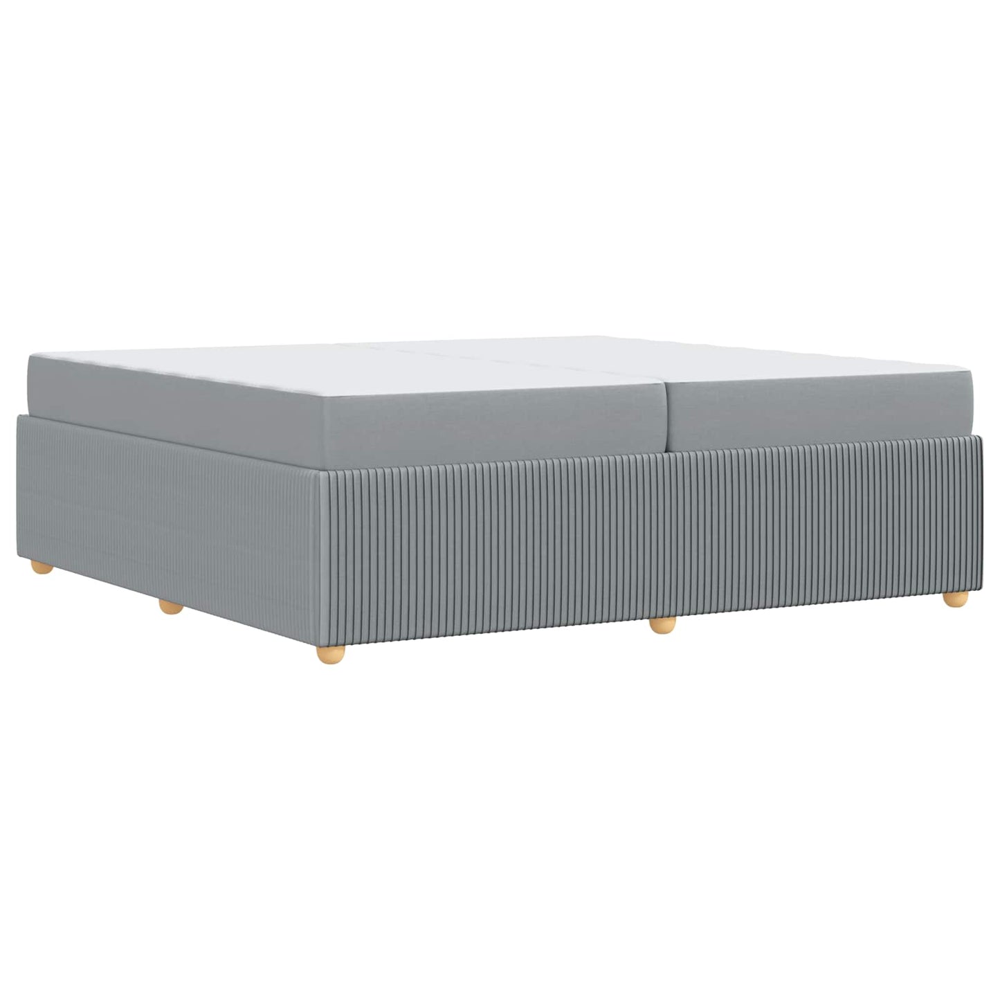 Struttura del letto Grigio chiaro 200 x 200 cm Tessuto | homemem39