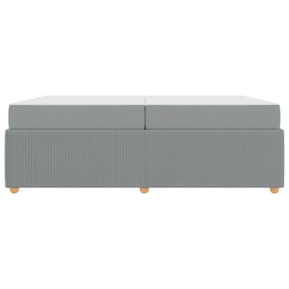 Struttura del letto Grigio chiaro 200 x 200 cm Tessuto | homemem39