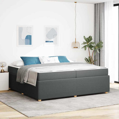 Struttura del letto Grigio scuro 200 x 200 cm Tessuto | homemem39