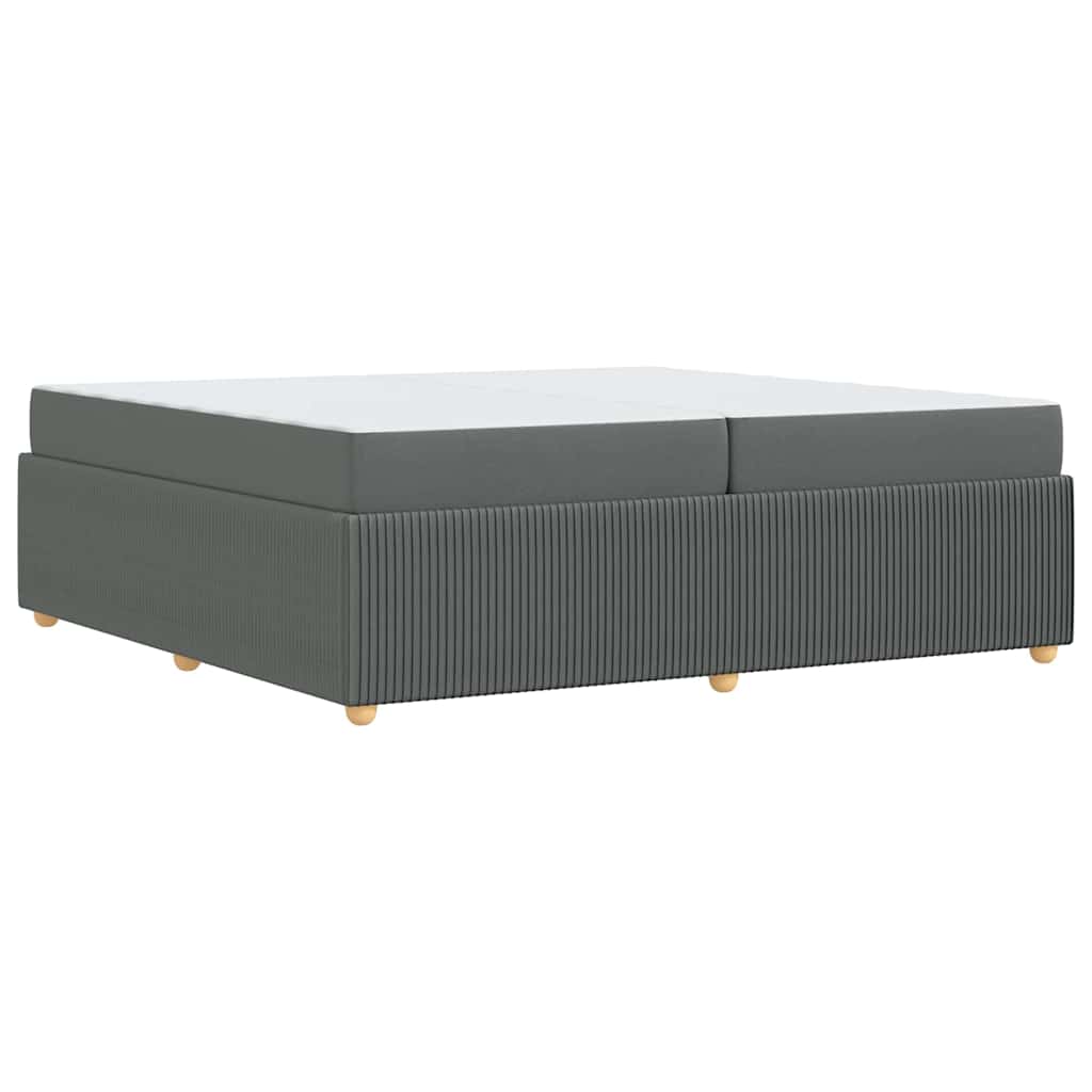Struttura del letto Grigio scuro 200 x 200 cm Tessuto | homemem39
