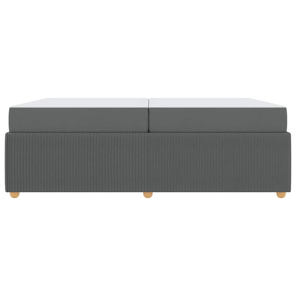 Struttura del letto Grigio scuro 200 x 200 cm Tessuto | homemem39