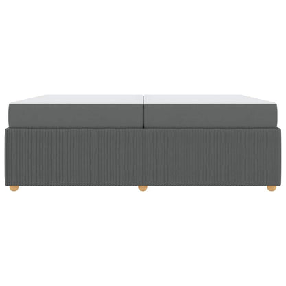Struttura del letto Grigio scuro 200 x 200 cm Tessuto | homemem39