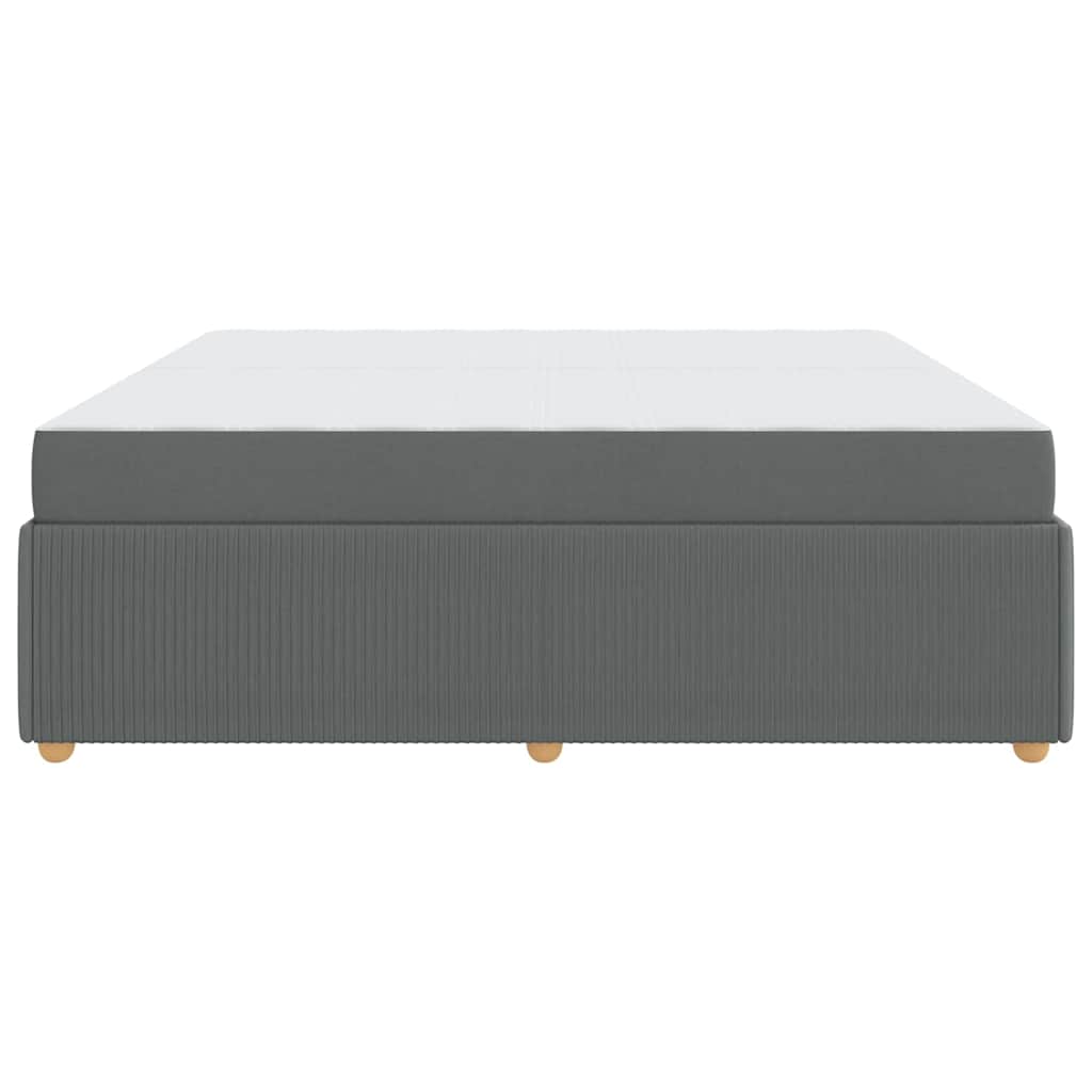 Struttura del letto Grigio scuro 200 x 200 cm Tessuto | homemem39