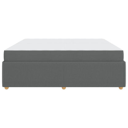 Struttura del letto Grigio scuro 200 x 200 cm Tessuto | homemem39