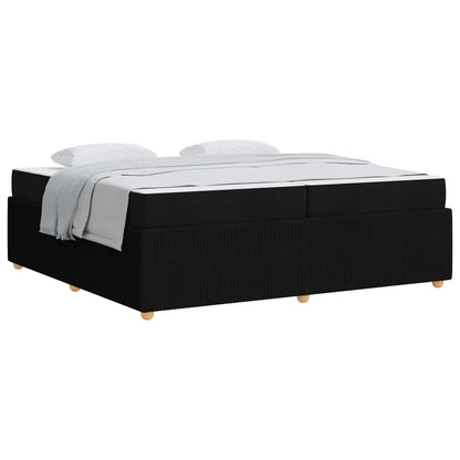 Struttura del letto con materasso Nero 200 x 200 cm Tessuto | homemem39