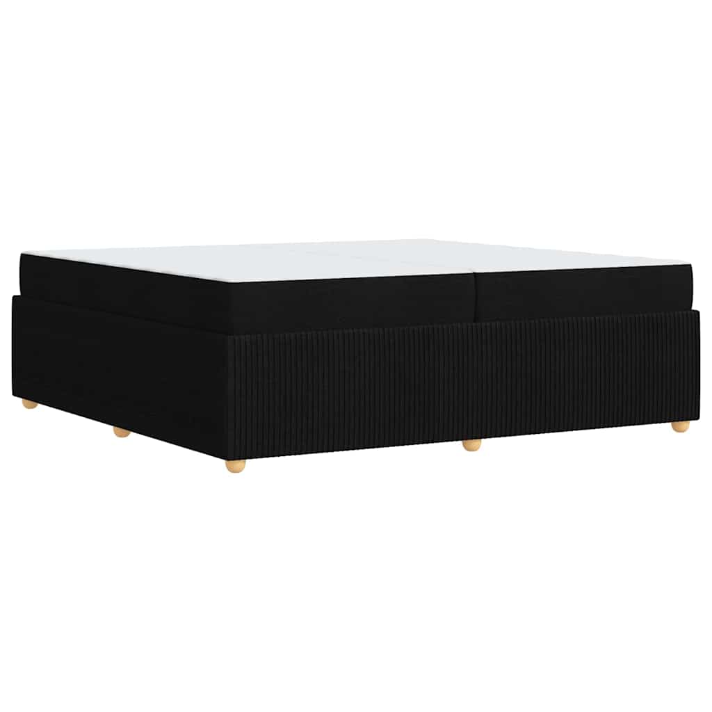 Struttura del letto con materasso Nero 200 x 200 cm Tessuto | homemem39