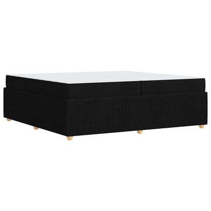 Struttura del letto con materasso Nero 200 x 200 cm Tessuto | homemem39