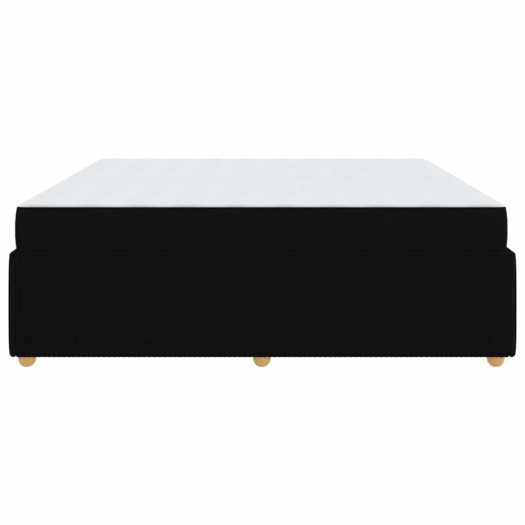 Struttura del letto con materasso Nero 200 x 200 cm Tessuto | homemem39