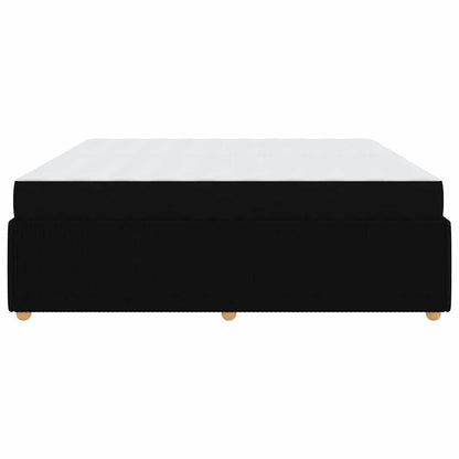 Struttura del letto con materasso Nero 200 x 200 cm Tessuto | homemem39