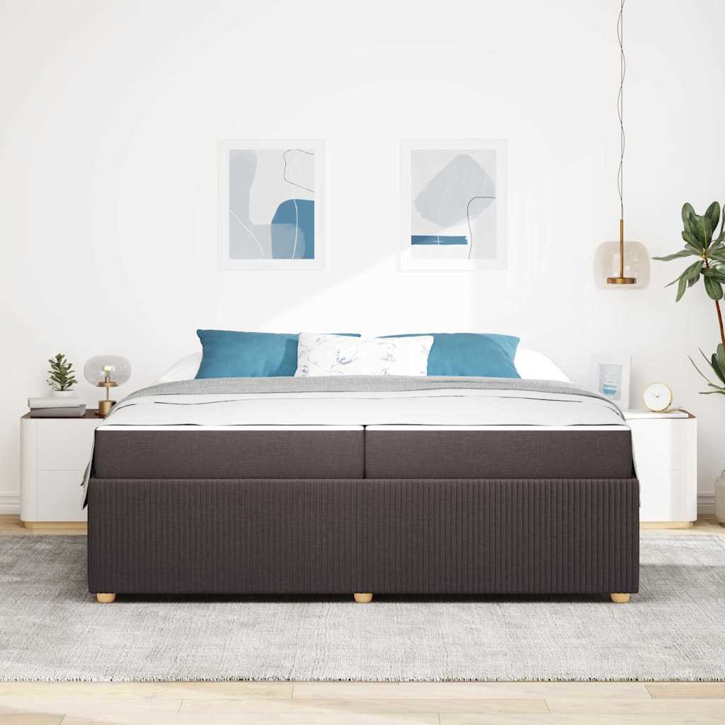 Struttura del letto Marrone Scuro 200 x 200 cm Tessuto | homemem39