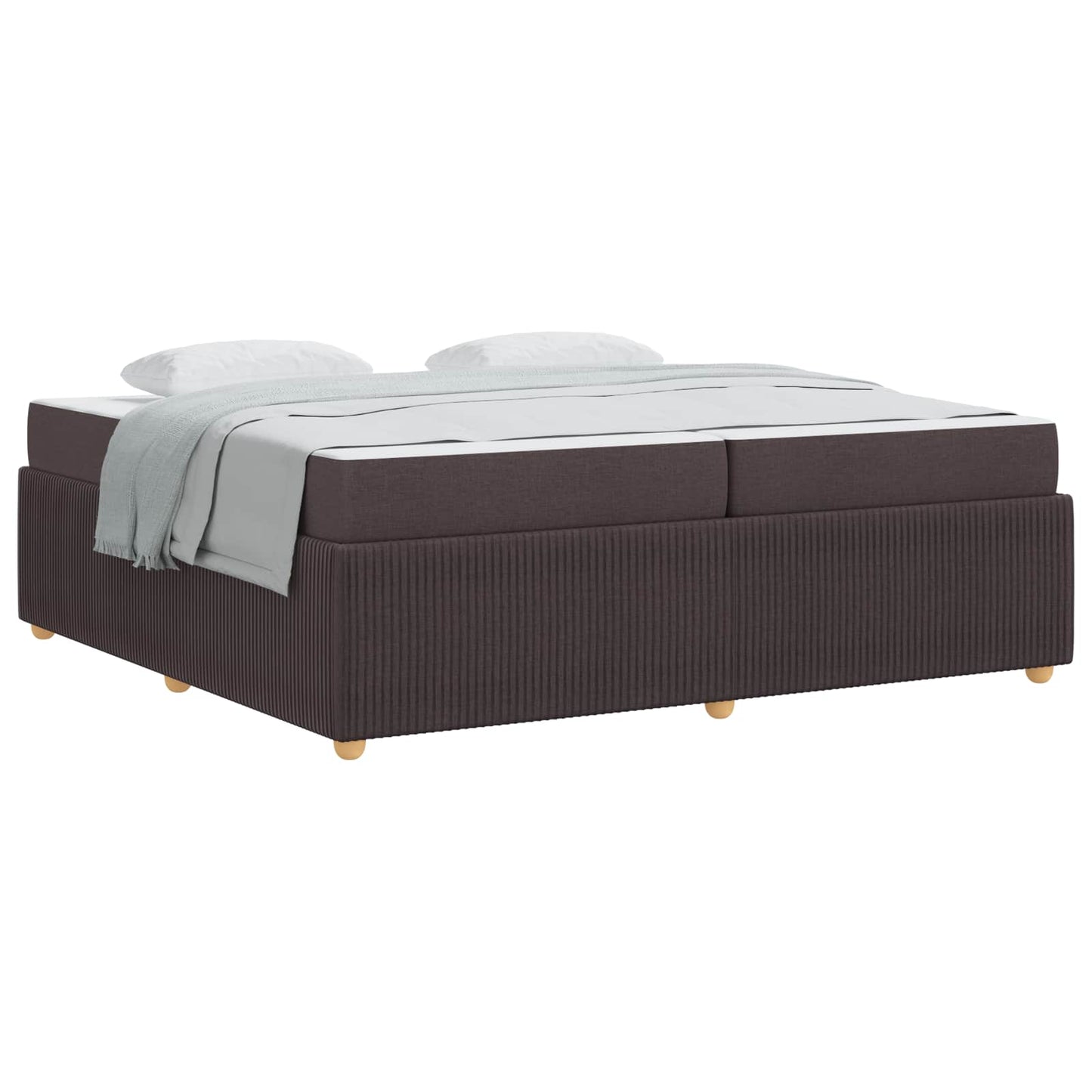Struttura del letto Marrone Scuro 200 x 200 cm Tessuto | homemem39