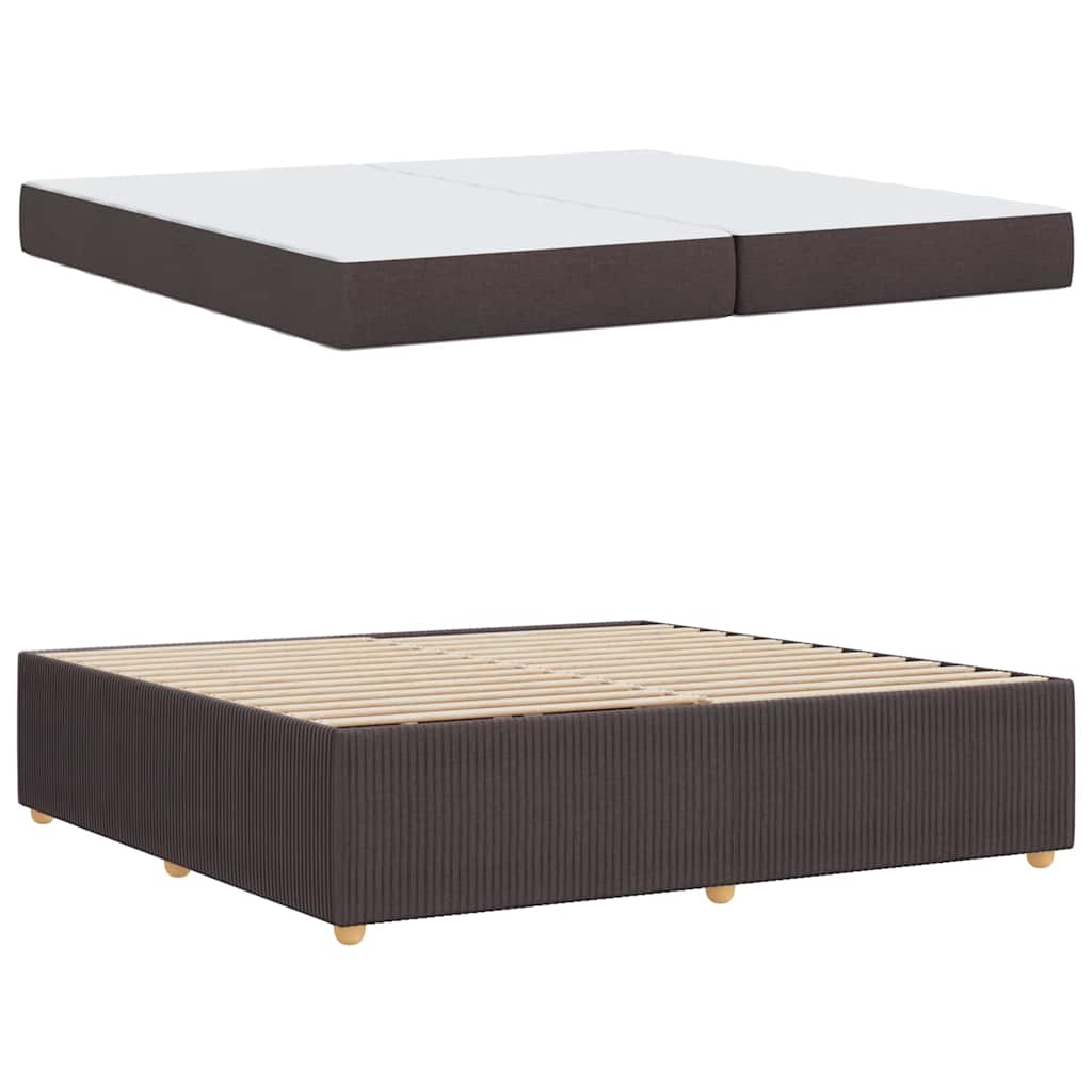Struttura del letto Marrone Scuro 200 x 200 cm Tessuto | homemem39