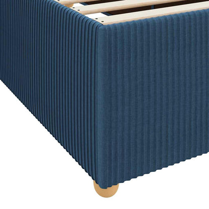 Struttura del letto con materasso Blu 200 x 200 cm Tessuto | homemem39
