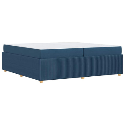Struttura del letto con materasso Blu 200 x 200 cm Tessuto | homemem39