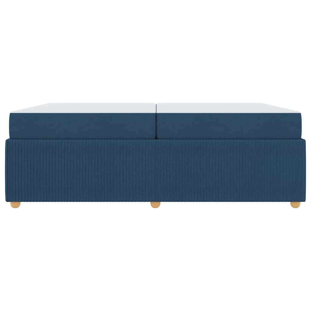 Struttura del letto con materasso Blu 200 x 200 cm Tessuto | homemem39