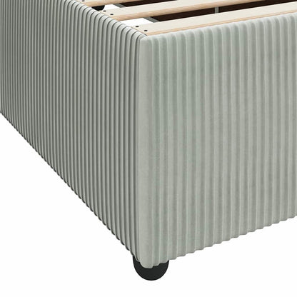 Struttura del letto Grigio chiaro 200 x 200 cm Tessuto | homemem39