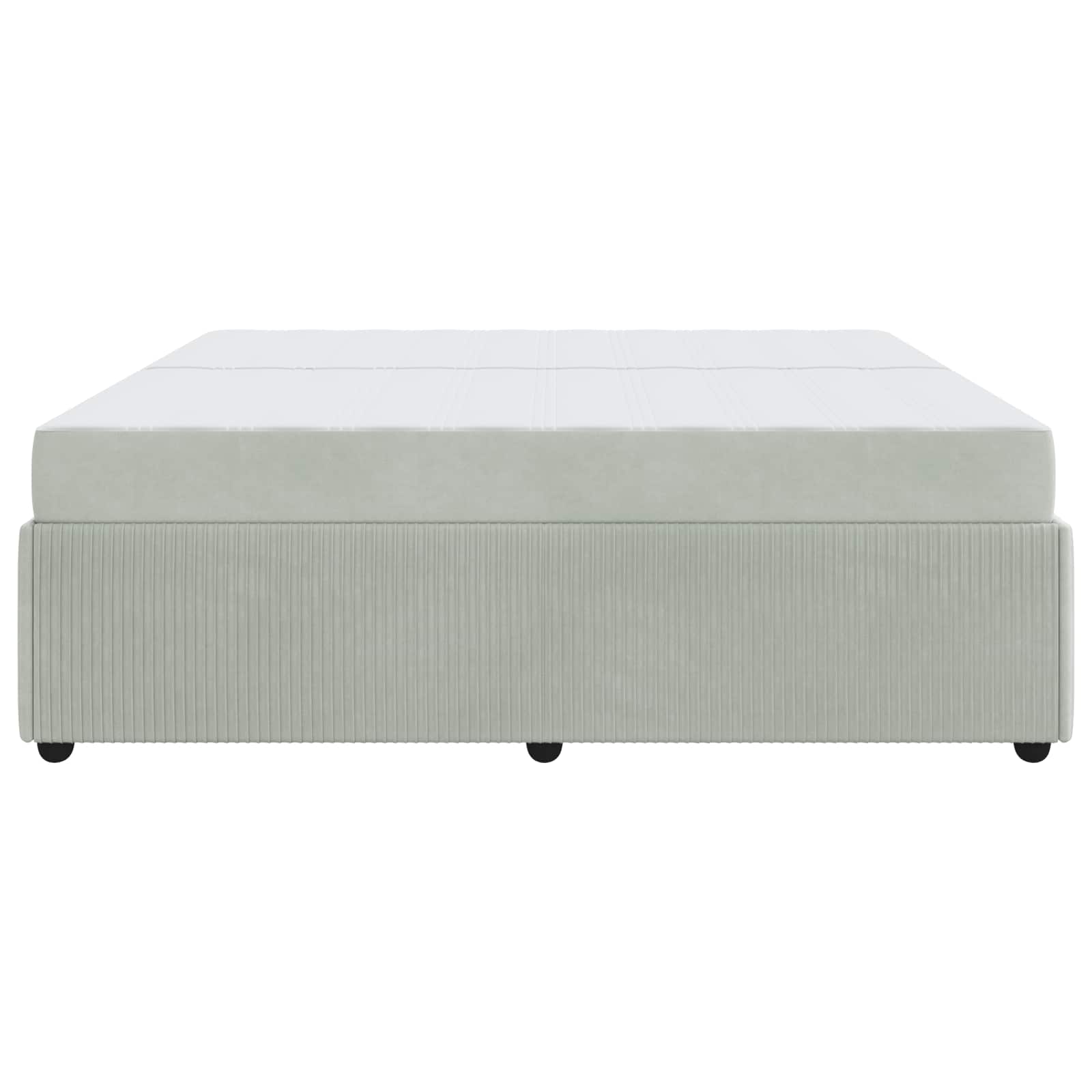 Struttura del letto Grigio chiaro 200 x 200 cm Tessuto | homemem39