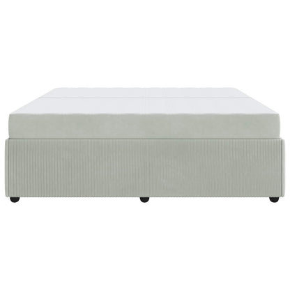 Struttura del letto Grigio chiaro 200 x 200 cm Tessuto | homemem39