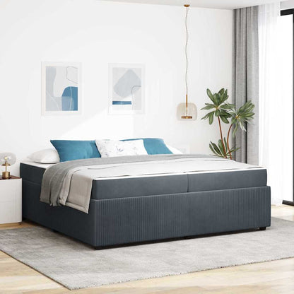 Struttura del letto Grigio scuro 200 x 200 cm Tessuto | homemem39