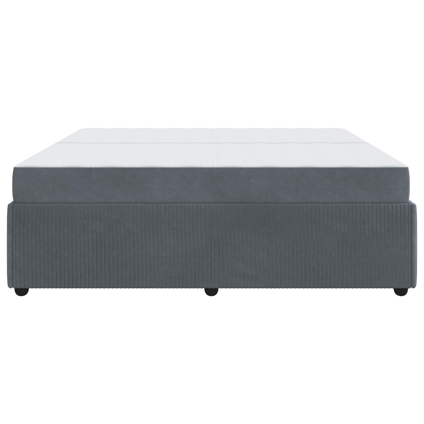 Struttura del letto Grigio scuro 200 x 200 cm Tessuto | homemem39