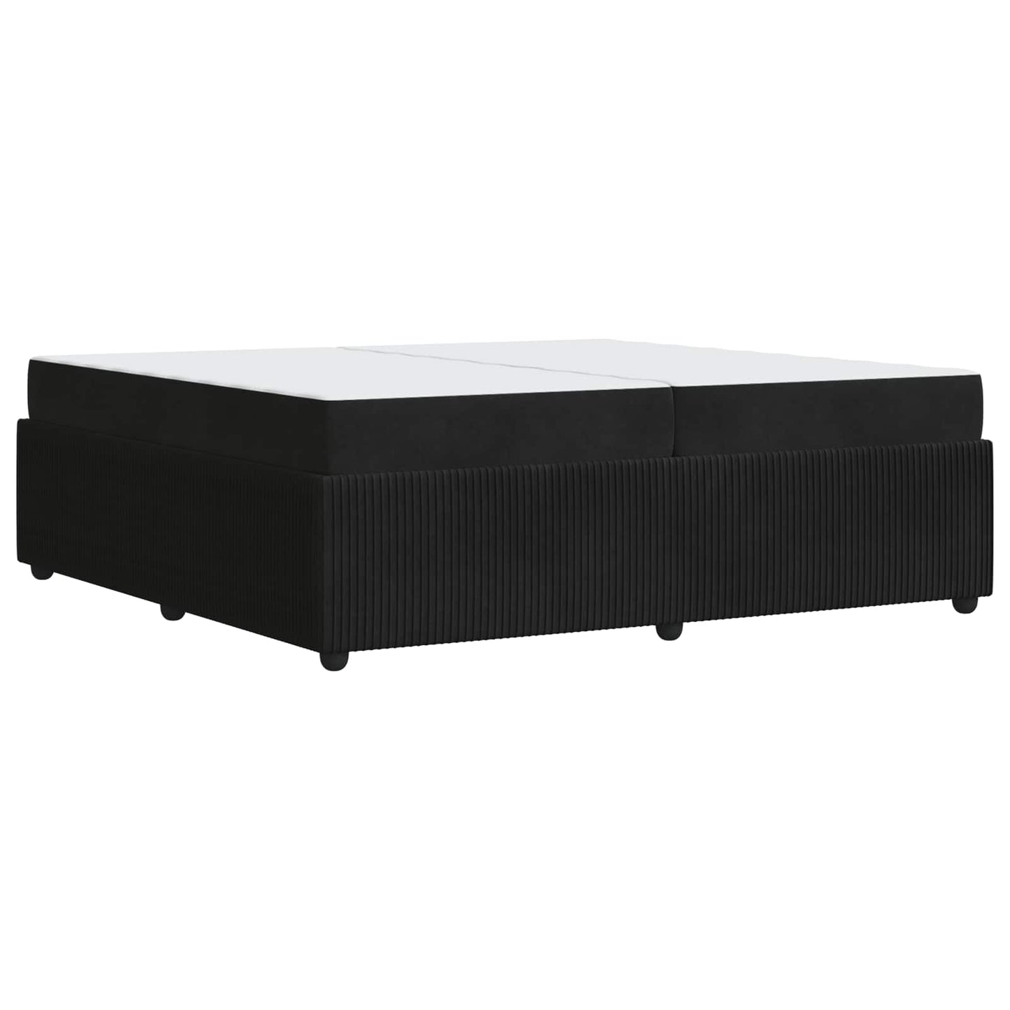 Struttura del letto con materasso Nero 200 x 200 cm Tessuto | homemem39
