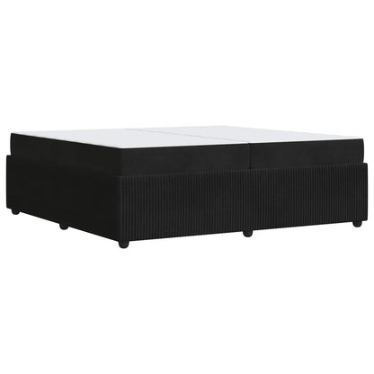 Struttura del letto con materasso Nero 200 x 200 cm Tessuto | homemem39