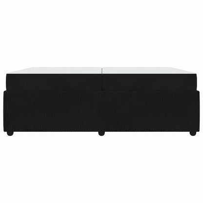 Struttura del letto con materasso Nero 200 x 200 cm Tessuto | homemem39