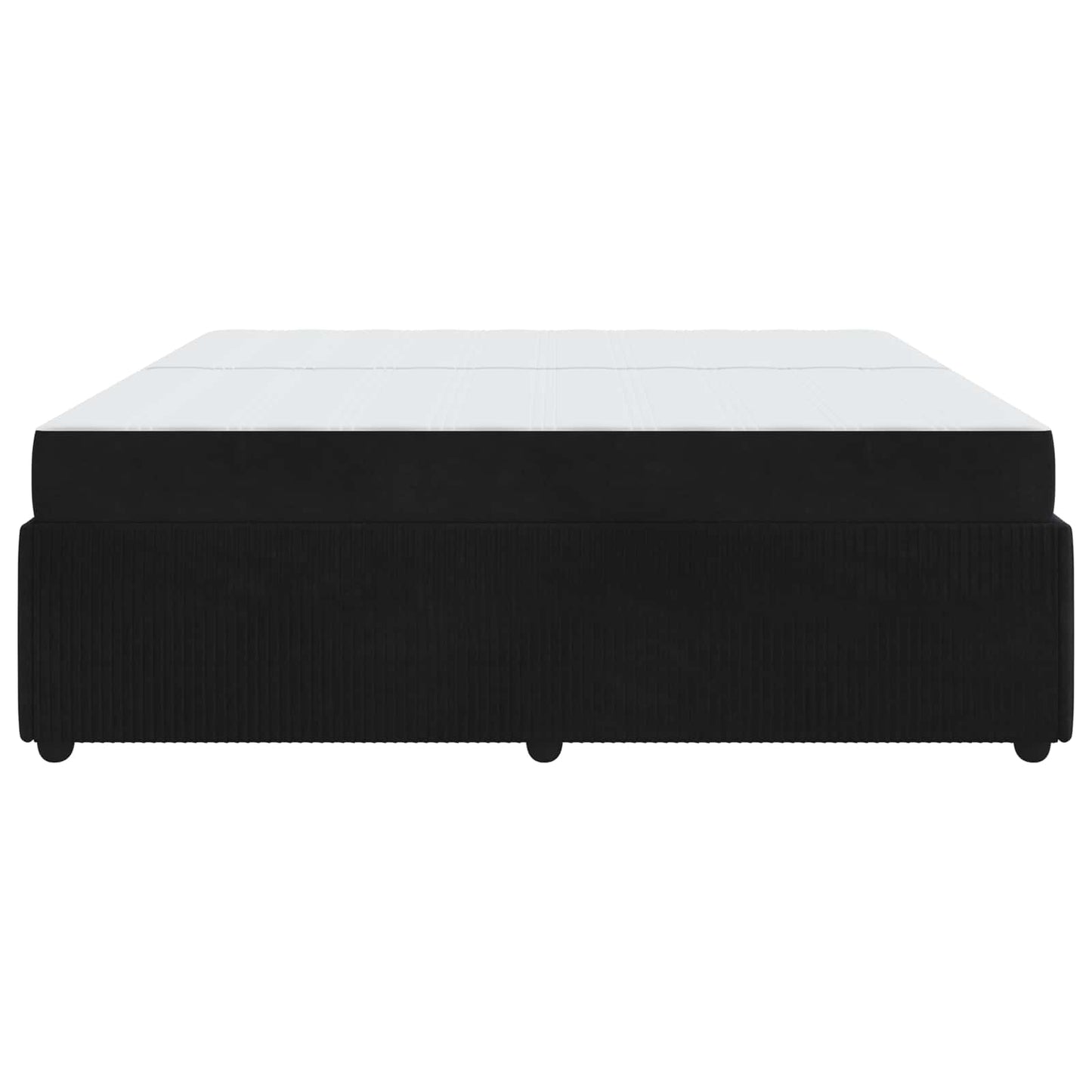 Struttura del letto con materasso Nero 200 x 200 cm Tessuto | homemem39