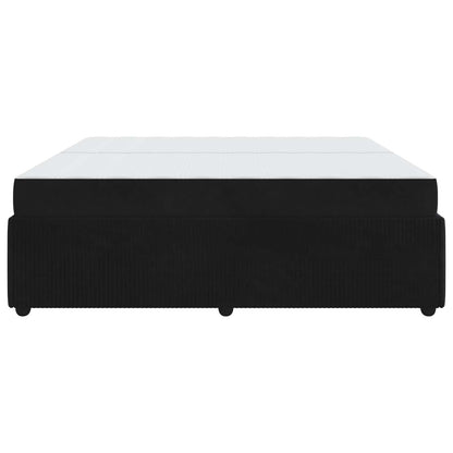 Struttura del letto con materasso Nero 200 x 200 cm Tessuto | homemem39
