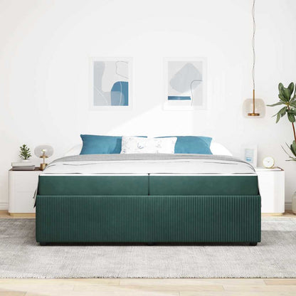 Struttura del letto Verde Scuro 200 x 200 cm Tessuto | homemem39