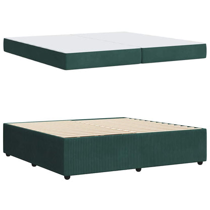 Struttura del letto Verde Scuro 200 x 200 cm Tessuto | homemem39