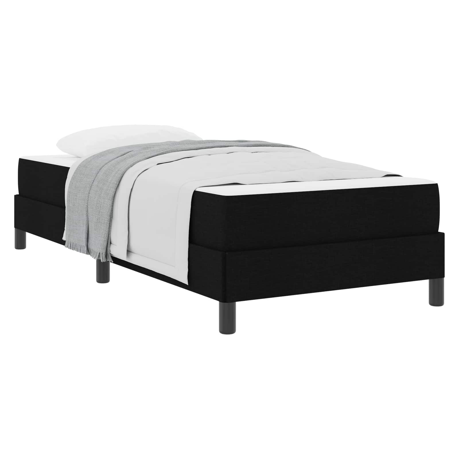 Letto a molle con materasso Nero 80 x 200 cm Tessuto | homemem39