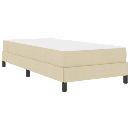 Letto a molle con materasso Crema 80 x 200 cm Tessuto | homemem39