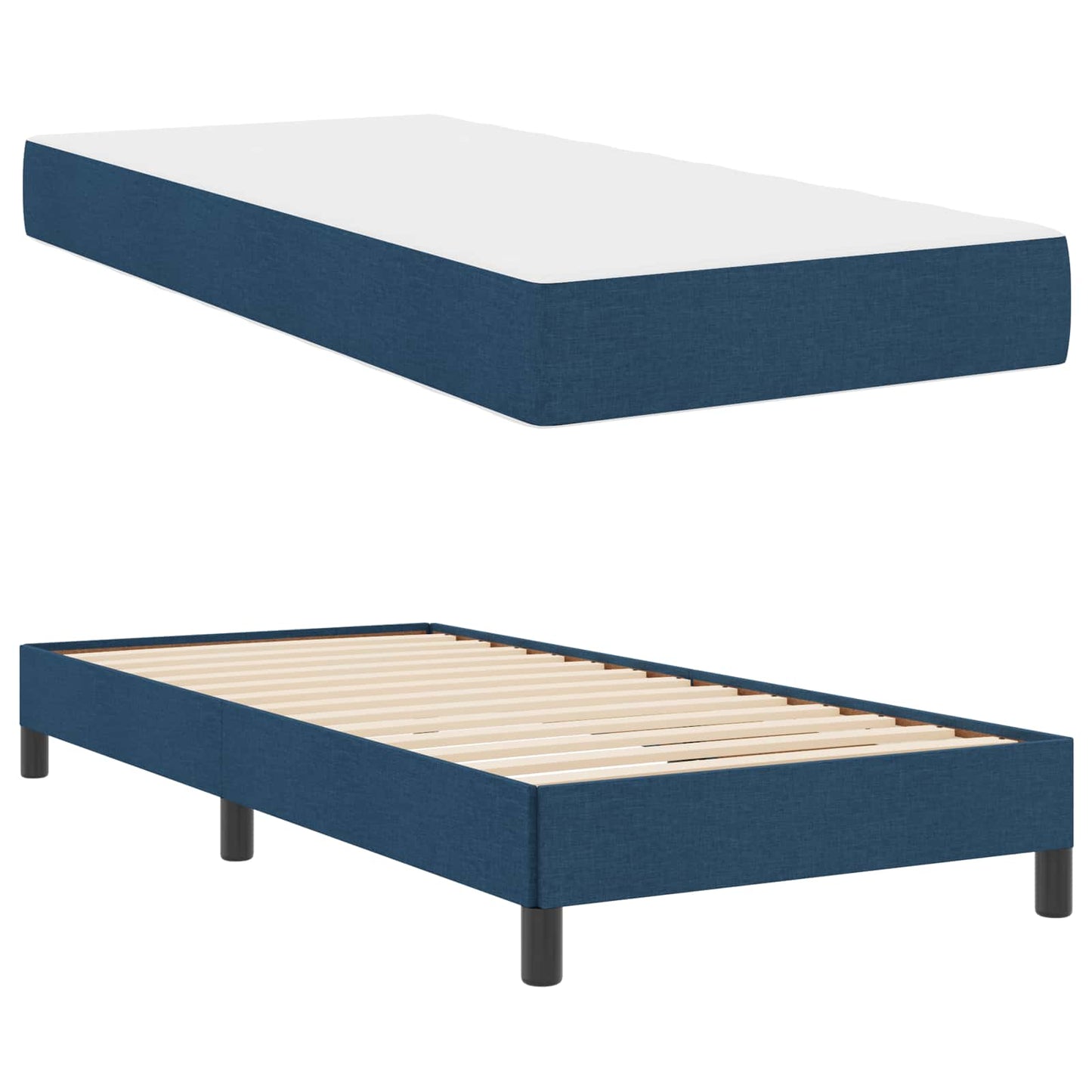 Letto a molle con materasso Blu 80 x 200 cm Tessuto | homemem39