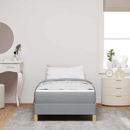 Letto a molle con materasso Grigio chiaro 90 x 190 cm Tessuto | homemem39