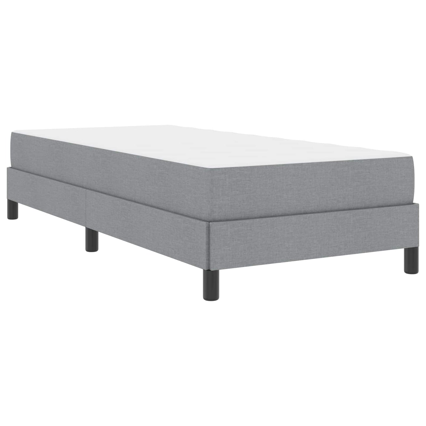 Letto a molle con materasso Grigio chiaro 90 x 190 cm Tessuto | homemem39