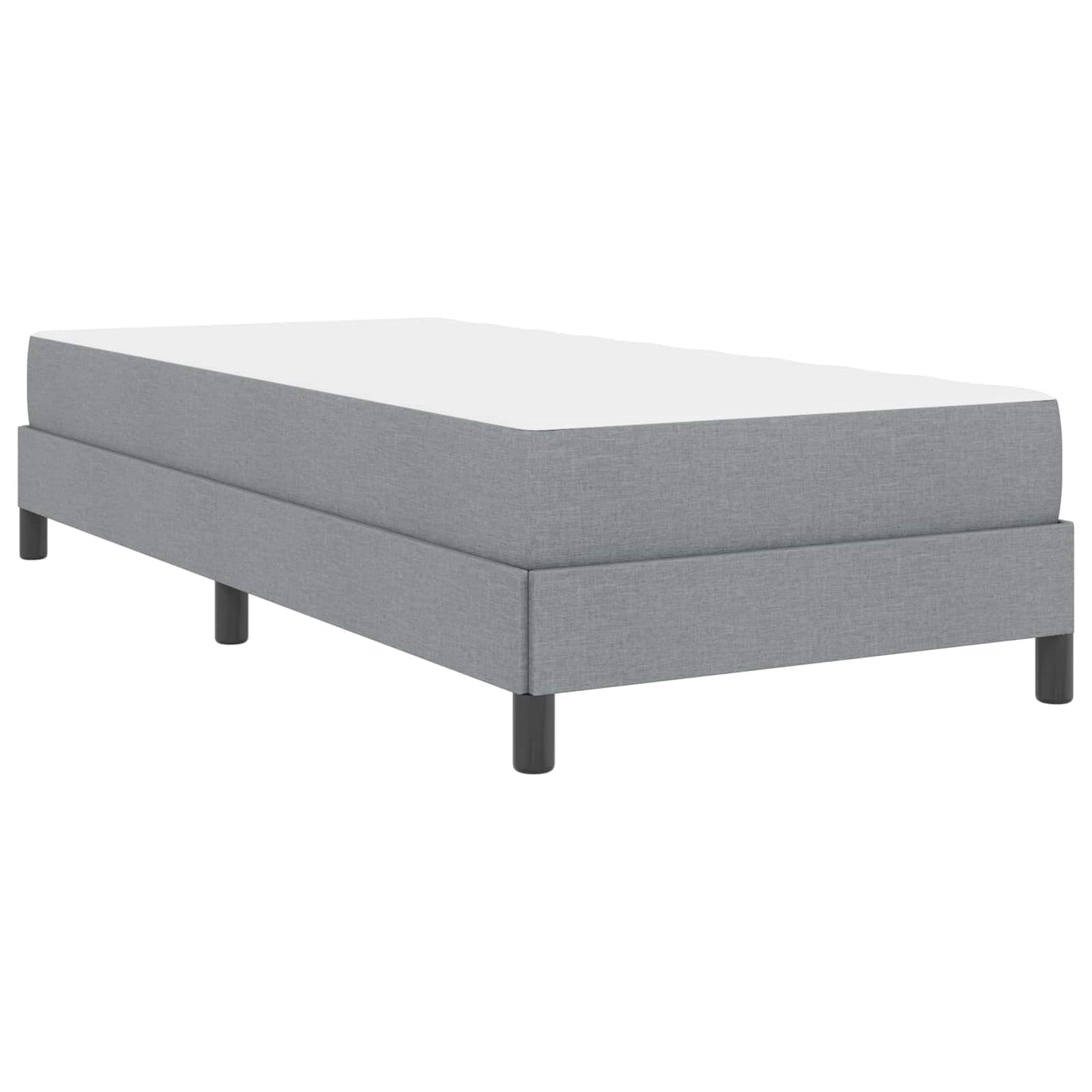 Letto a molle con materasso Grigio chiaro 90 x 190 cm Tessuto | homemem39