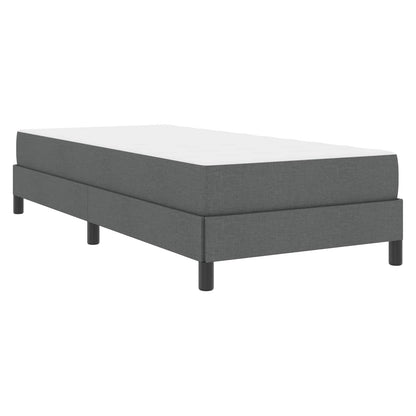 Letto a molle con materasso Grigio scuro 90 x 190 cm Tessuto | homemem39