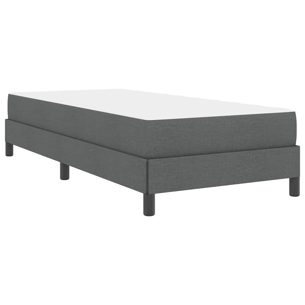 Letto a molle con materasso Grigio scuro 90 x 190 cm Tessuto | homemem39