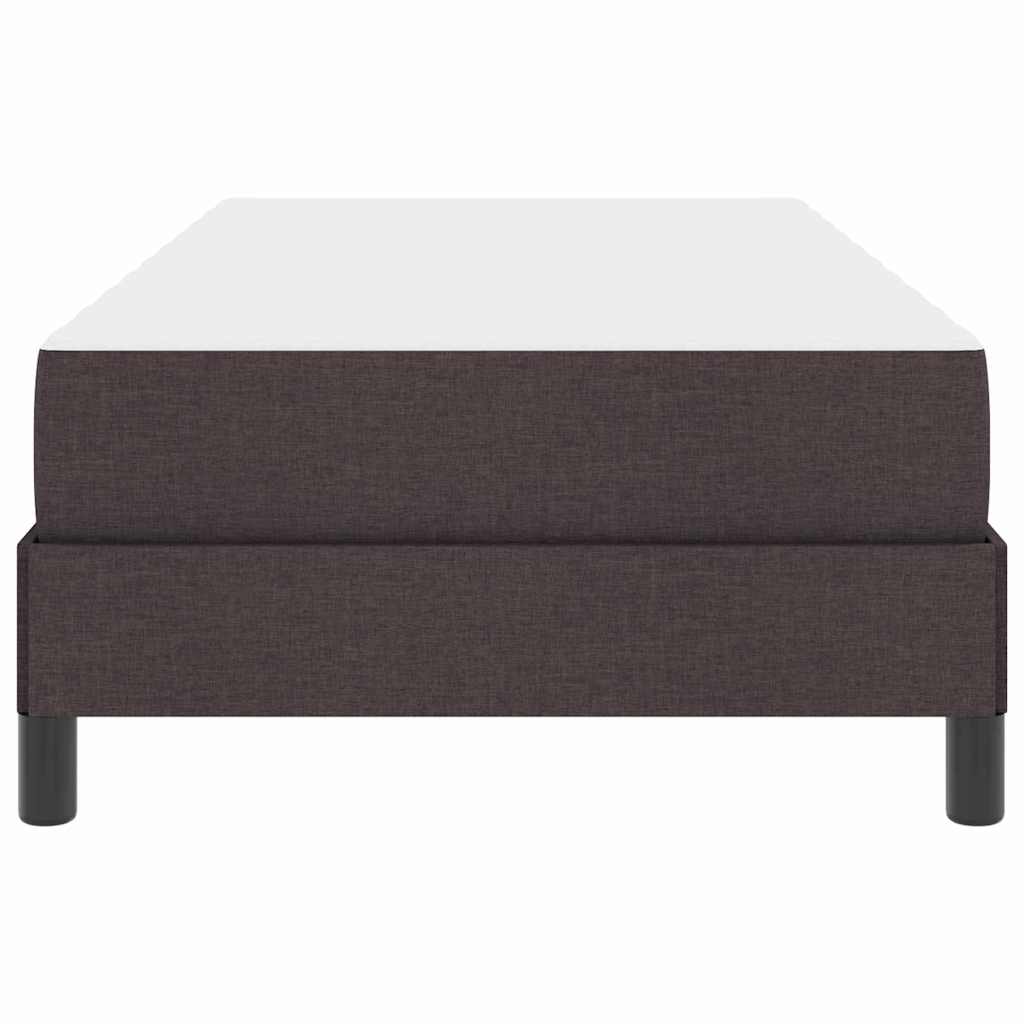 Letto a molle con materasso Marrone Scuro 90 x 190 cm Tessuto | homemem39
