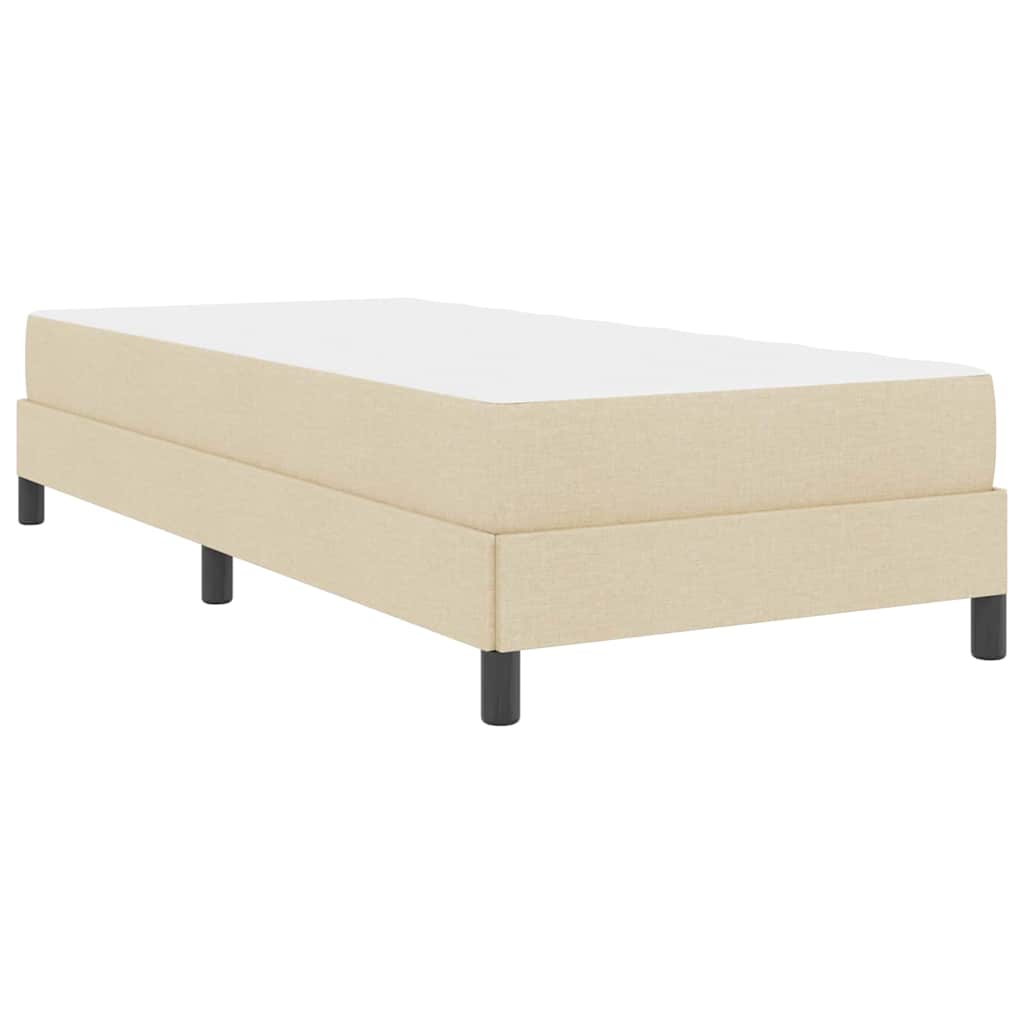 Letto a molle con materasso Crema 90 x 190 cm Tessuto | homemem39