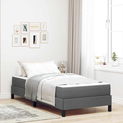 Letto a molle con materasso Grigio scuro 90 x 200 cm Tessuto | homemem39