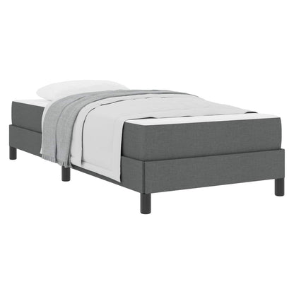 Letto a molle con materasso Grigio scuro 90 x 200 cm Tessuto | homemem39