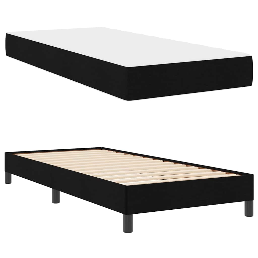 Letto a molle con materasso Nero 90 x 200 cm Tessuto | homemem39