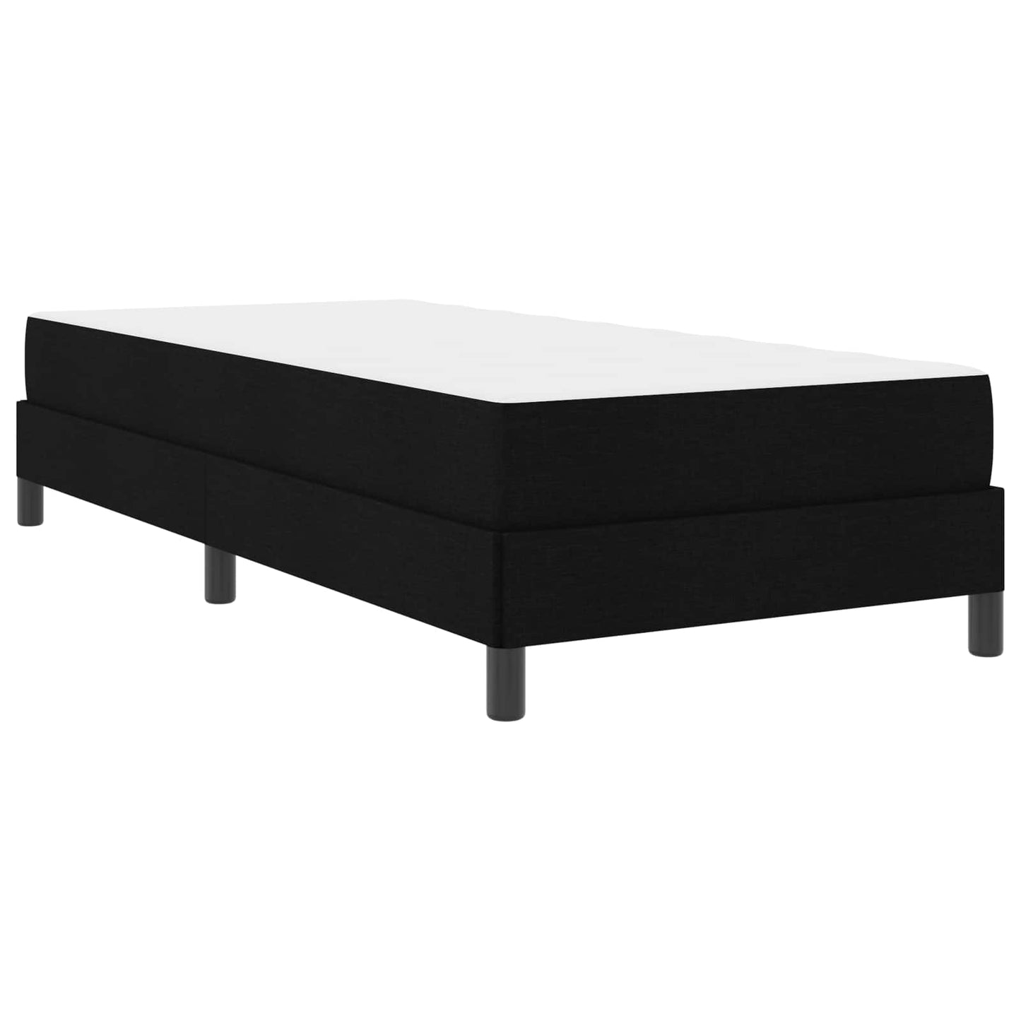 Letto a molle con materasso Nero 90 x 200 cm Tessuto | homemem39