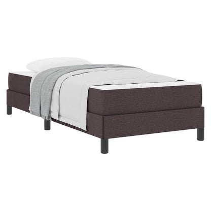 Letto a molle con materasso Marrone Scuro 90 x 200 cm Tessuto | homemem39